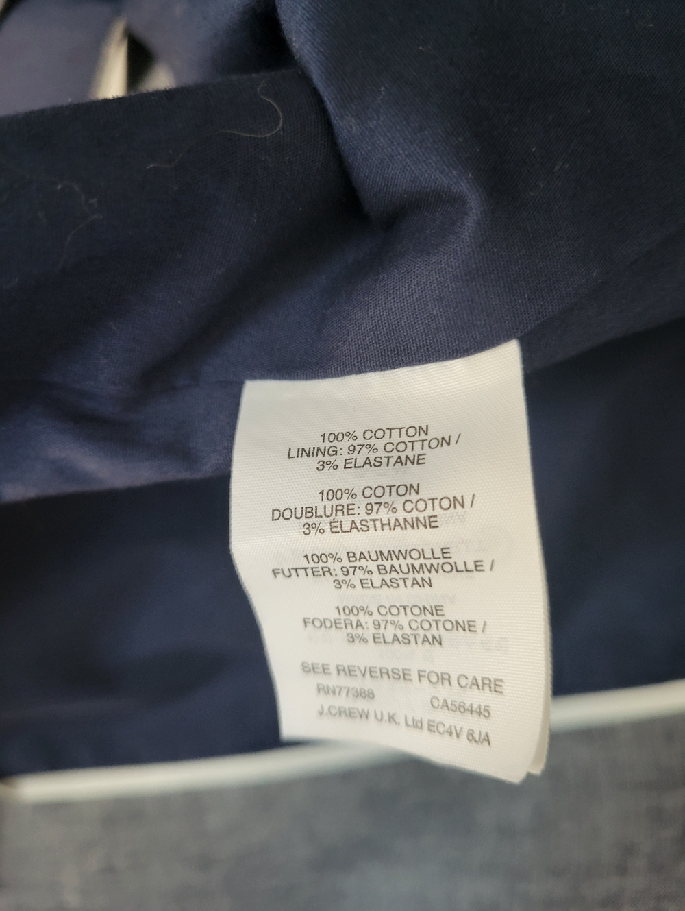 J Crew 100% Cotton Heather Blue Blazer Jacket EUC Sz 2 - Picture 3 of 12